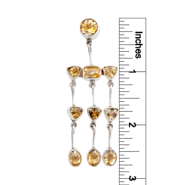 Charles Albert Sterling Silver Citrine Luster Post Earrings Sterling Silver Earrings