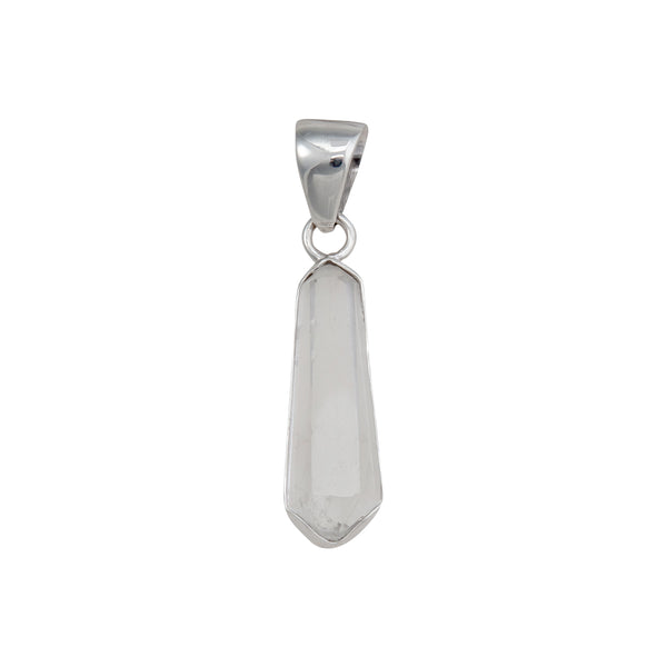 charles albert Sterling Silver Clear Quartz Point Pendant Sterling Silver Pendants