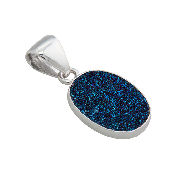 Charles Albert Sterling Silver Cobalt Druzy Pendant Sterling Silver Pendants