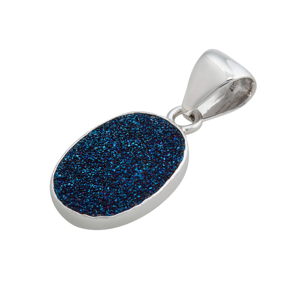 Charles Albert Sterling Silver Cobalt Druzy Pendant Sterling Silver Pendants