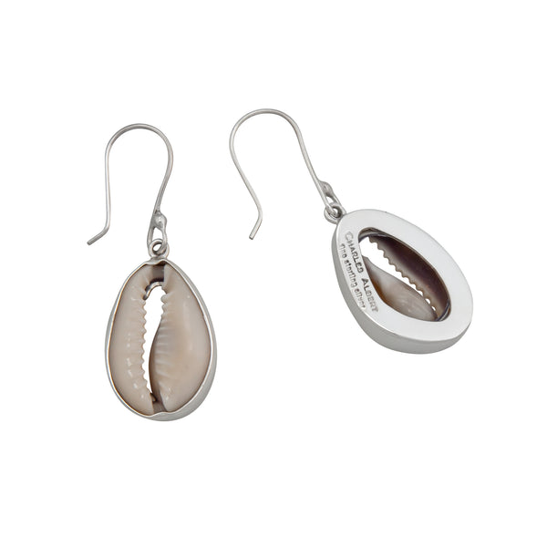 Charles Albert Sterling Silver Cowrie Shell Earrings Sterling Silver Earrings