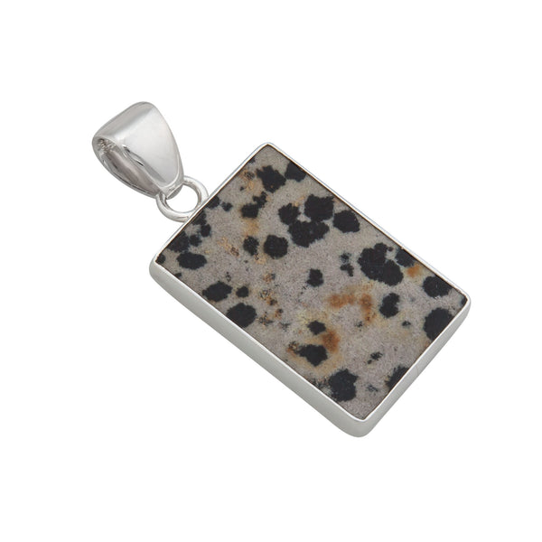 Charles Albert Sterling Silver Dalmatian Jasper Pendant Sterling Silver Pendants