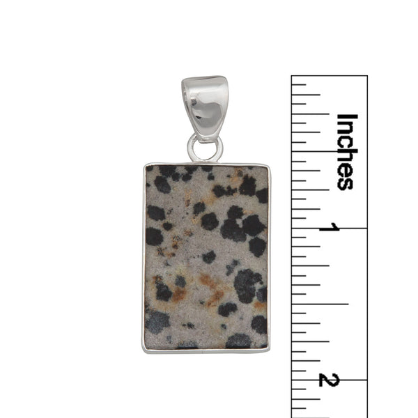 Charles Albert Sterling Silver Dalmatian Jasper Pendant Sterling Silver Pendants
