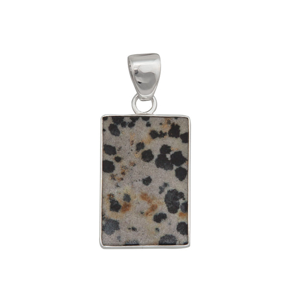 charles albert Sterling Silver Dalmatian Jasper Pendant Sterling Silver Pendants