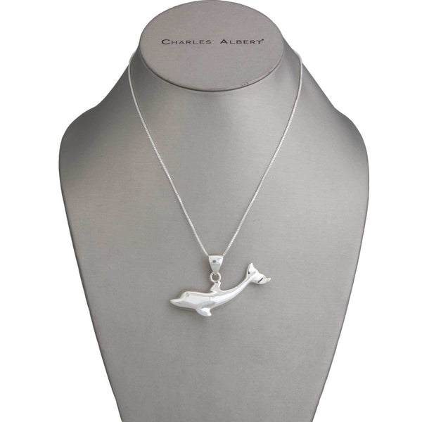 Charles Albert Sterling Silver Dolphin Pendant Sterling Silver Pendants