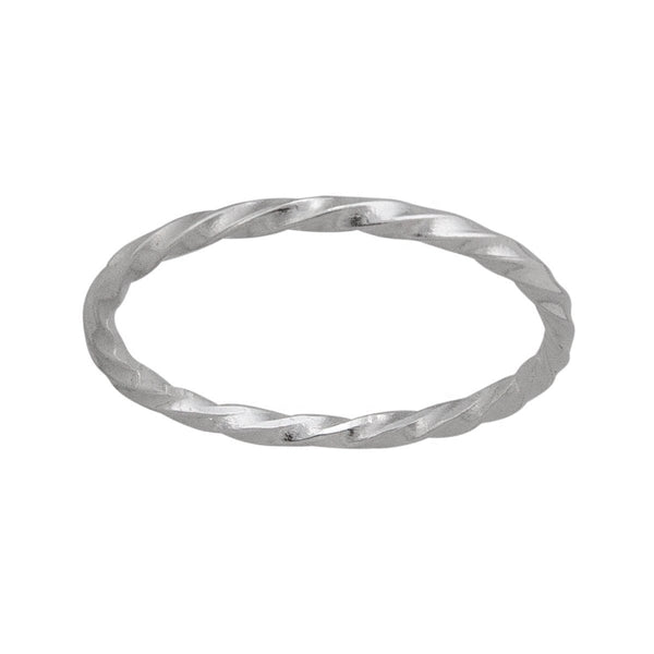 charles albert Sterling Silver Forever with a Twist Ring Sterling Silver Stackable Rings