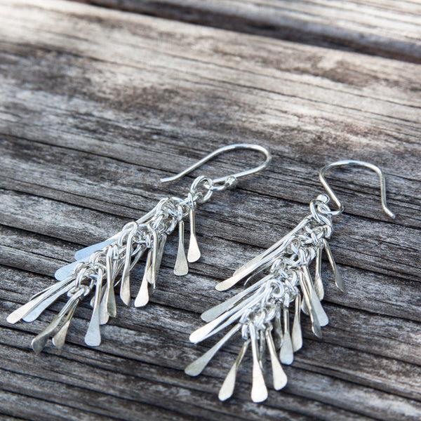 Charles Albert Sterling Silver Fringe Drop Earrings Sterling Silver Earrings