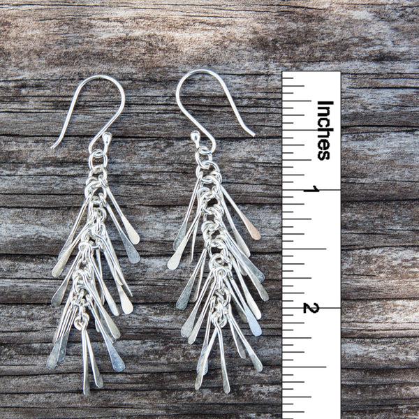 Charles Albert Sterling Silver Fringe Drop Earrings Sterling Silver Earrings