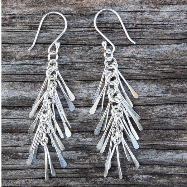 charles albert Sterling Silver Fringe Drop Earrings Sterling Silver Earrings