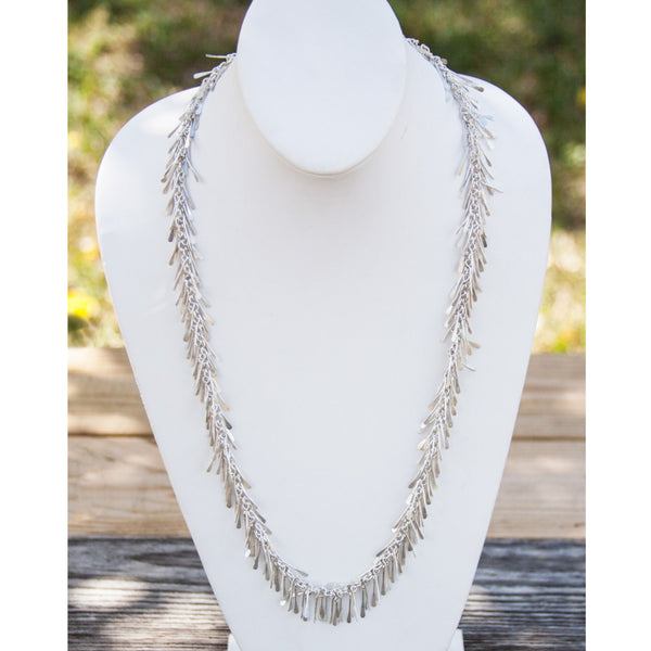 charles albert Sterling Silver Fringe Necklace Sterling Silver Necklaces