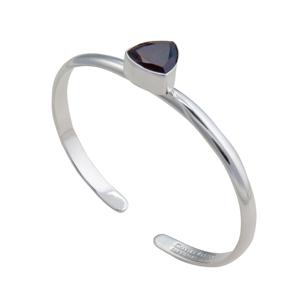 Charles Albert Sterling Silver Garnet Mini Cuff Sterling Silver Bracelets + Cuffs