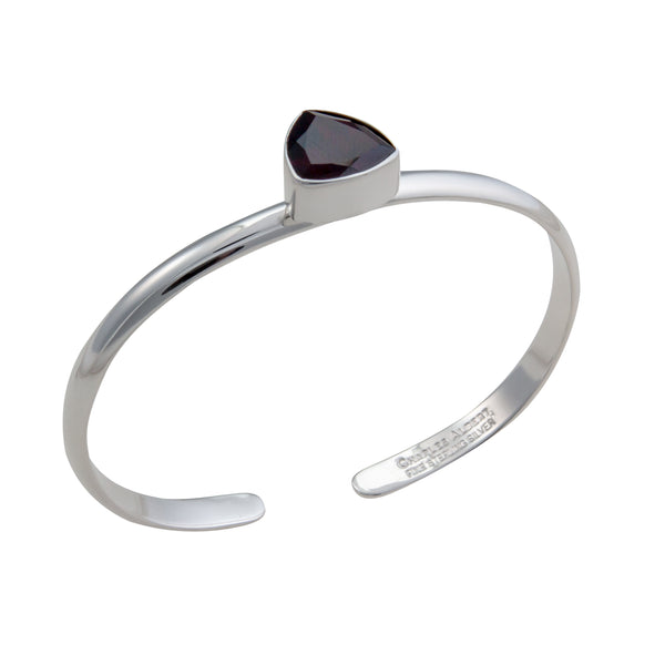 Charles Albert Sterling Silver Garnet Mini Cuff Sterling Silver Bracelets + Cuffs