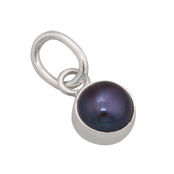Charles Albert Sterling Silver Gray Pearl Charm Pendant Sterling Silver Pendants
