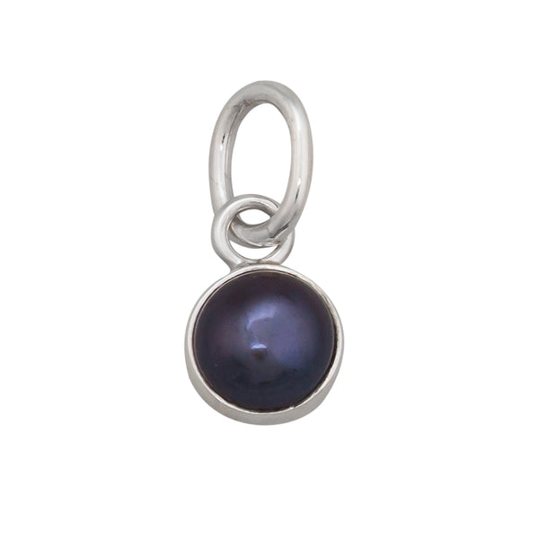 charles albert Sterling Silver Gray Pearl Charm Pendant Sterling Silver Pendants