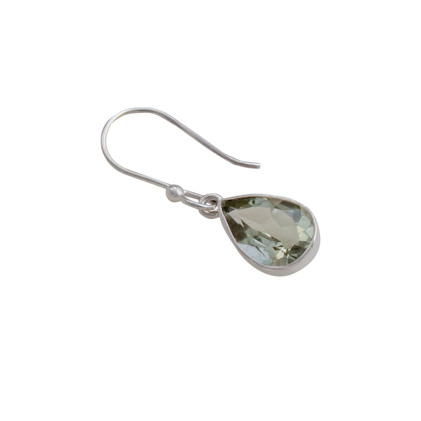 Charles Albert Sterling Silver Green Amethyst Drop Earrings Sterling Silver Earrings