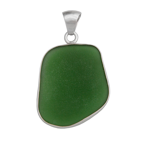 Charles Albert Sterling Silver Green Recycled Glass Pendant Sterling Silver Pendants