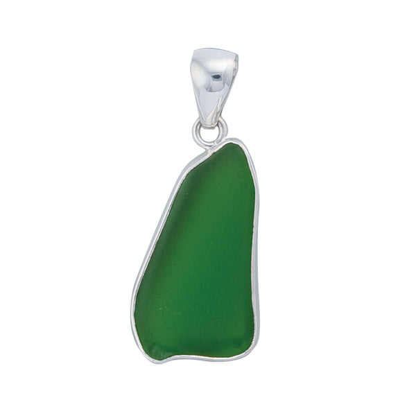 charles albert Sterling Silver Green Recycled Glass Pendant Sterling Silver Pendants