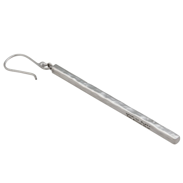 Charles Albert Sterling Silver Hammered Stick Earrings Sterling Silver Earrings