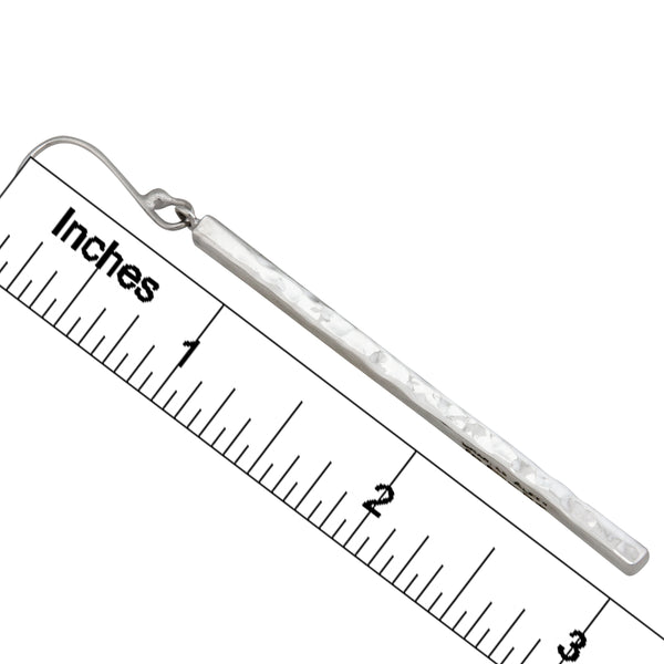 Charles Albert Sterling Silver Hammered Stick Earrings Sterling Silver Earrings