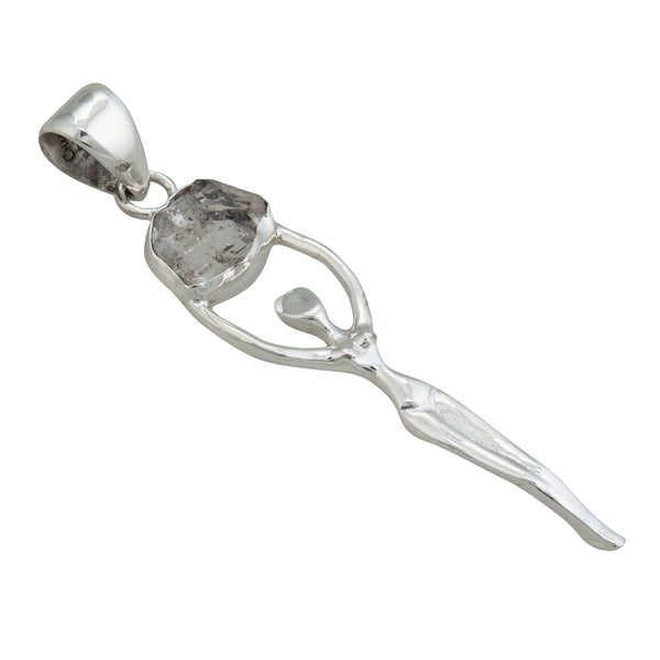 Charles Albert Sterling Silver Herkimer Diamond Goddess Pendant Sterling Silver Pendants
