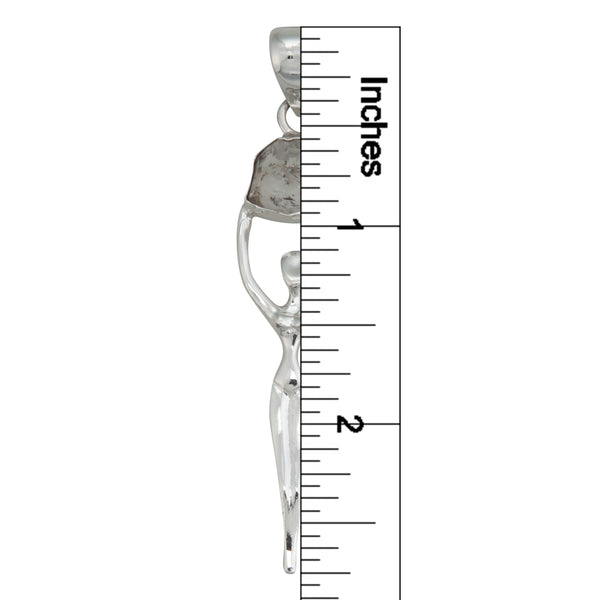 Charles Albert Sterling Silver Herkimer Diamond Goddess Pendant Sterling Silver Pendants