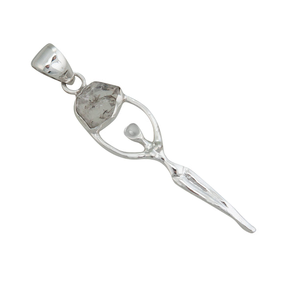 Charles Albert Sterling Silver Herkimer Diamond Goddess Pendant Sterling Silver Pendants