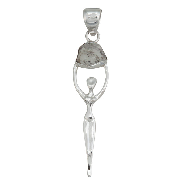 charles albert Sterling Silver Herkimer Diamond Goddess Pendant Sterling Silver Pendants