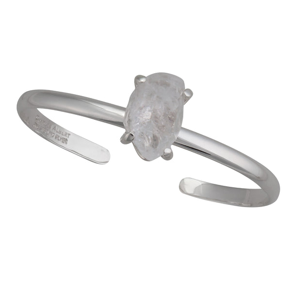 Charles Albert Sterling Silver Herkimer Diamond Mini Cuff Sterling Silver Bracelets + Cuffs
