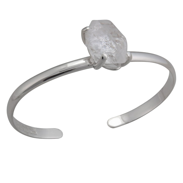 Charles Albert Sterling Silver Herkimer Diamond Mini Cuff Sterling Silver Bracelets + Cuffs