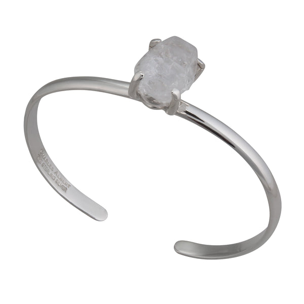 Charles Albert Sterling Silver Herkimer Diamond Mini Cuff Sterling Silver Bracelets + Cuffs