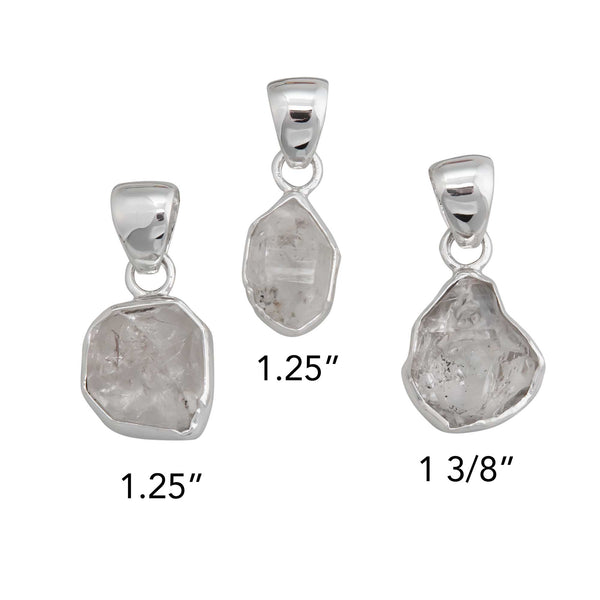 Charles Albert Sterling Silver Herkimer Diamond Pendant Sterling Silver Pendants