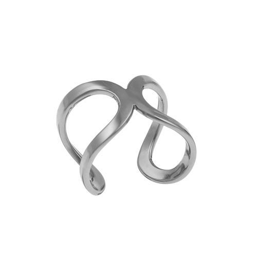 charles albert Sterling Silver Infinity Mid-Finger Adjustable Cuff Ring Sterling Silver Rings