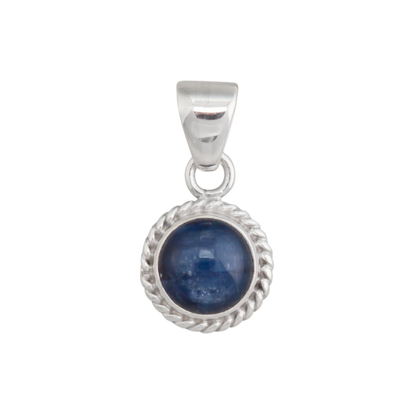charles albert Sterling Silver Kyanite Round Rope Pendant Sterling Silver Pendants