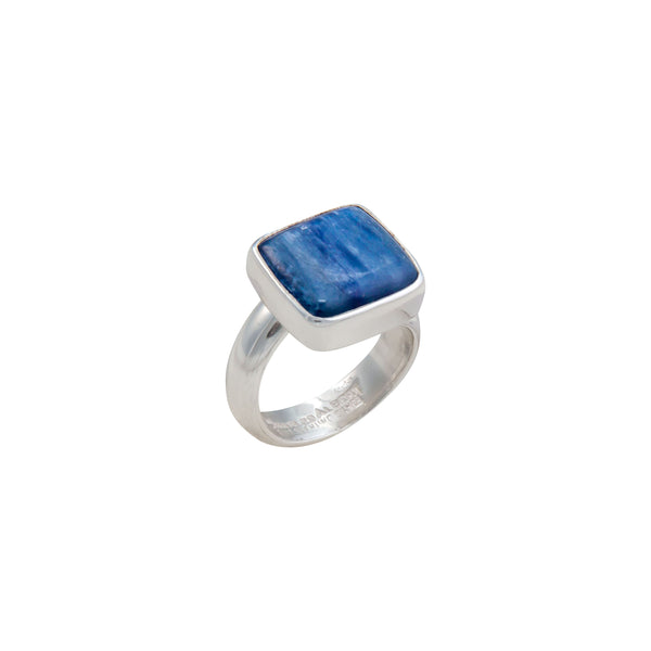Charles Albert Sterling Silver Kyanite Square Adjustable Ring Sterling Silver Rings
