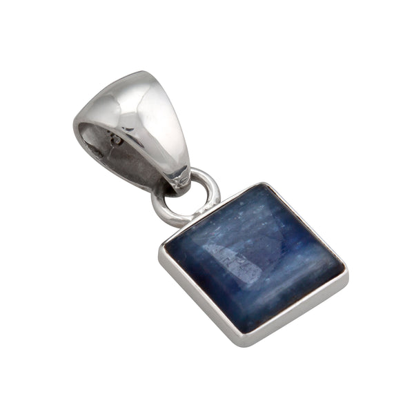 Charles Albert Sterling Silver Kyanite Square Pendant Sterling Silver Pendants
