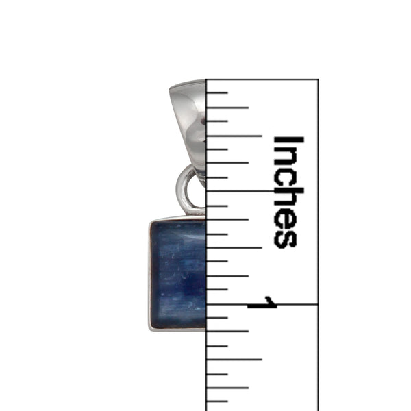Charles Albert Sterling Silver Kyanite Square Pendant Sterling Silver Pendants