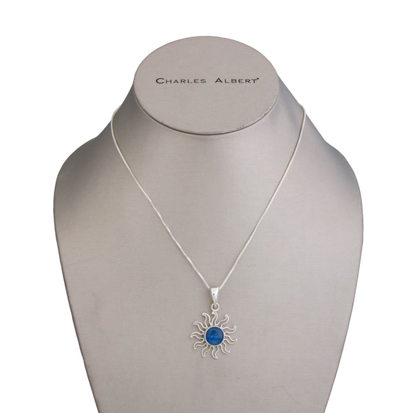 Charles Albert Sterling Silver Kyanite Sun Pendant Sterling Silver Pendants