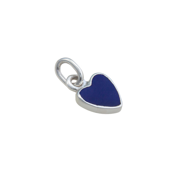 Charles Albert Sterling Silver Lapis Lazuli Heart Charm Pendant Sterling Silver Pendants