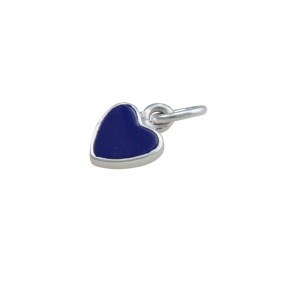 Charles Albert Sterling Silver Lapis Lazuli Heart Charm Pendant Sterling Silver Pendants