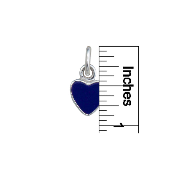Charles Albert Sterling Silver Lapis Lazuli Heart Charm Pendant Sterling Silver Pendants