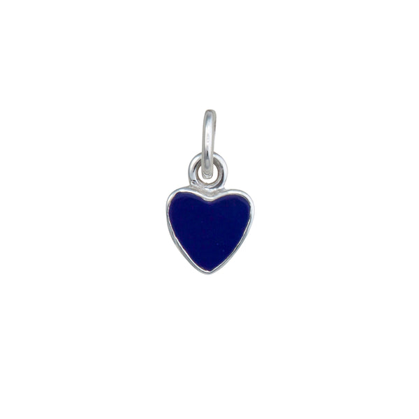 charles albert Sterling Silver Lapis Lazuli Heart Charm Pendant Sterling Silver Pendants