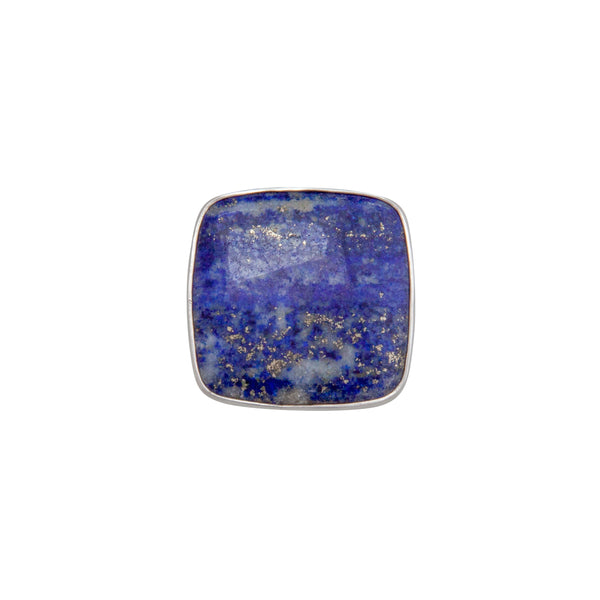 Charles Albert Sterling Silver Lapis Lazuli Square Adjustable Ring Sterling Silver Rings