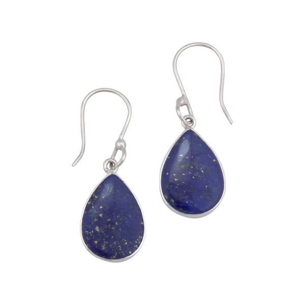 charles albert Sterling Silver Lapis Lazuli Teardrop Earrings Sterling Silver Earrings