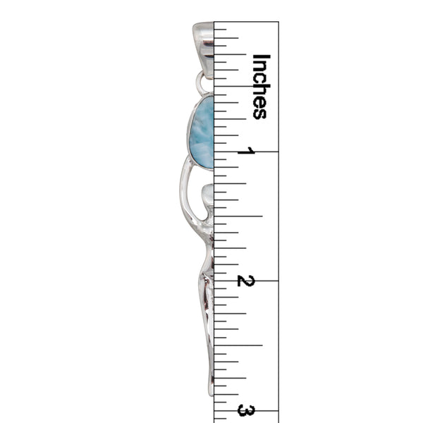 Charles Albert Sterling Silver Larimar Goddess Pendant Sterling Silver Pendants