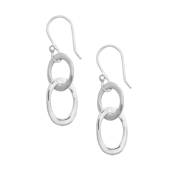 Charles Albert Sterling Silver Lightweight Chain Link Earrings Sterling Silver Earrings
