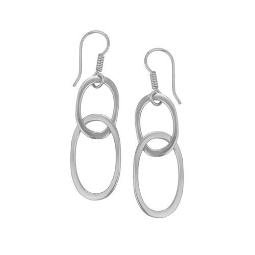 charles albert Sterling Silver Lightweight Chain Link Earrings Sterling Silver Earrings