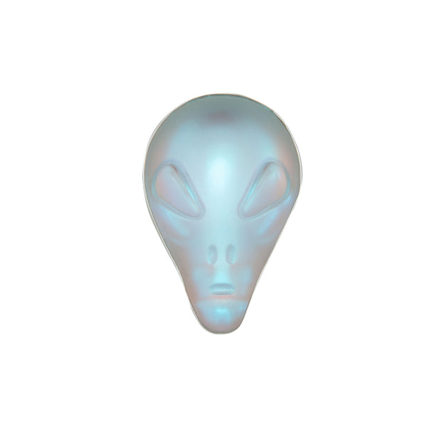 Charles Albert Sterling Silver Luminite Alien Head Statement Adjustable Ring Sterling Silver Rings