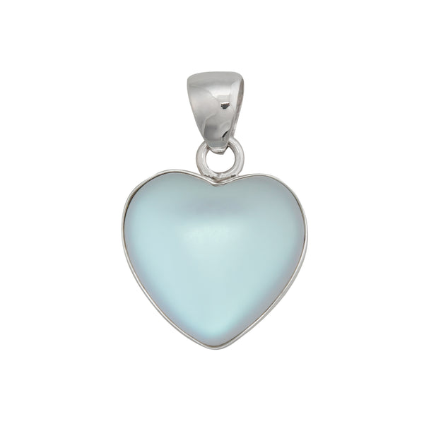 charles albert Sterling Silver Luminite Heart Pendant Sterling Silver Pendants
