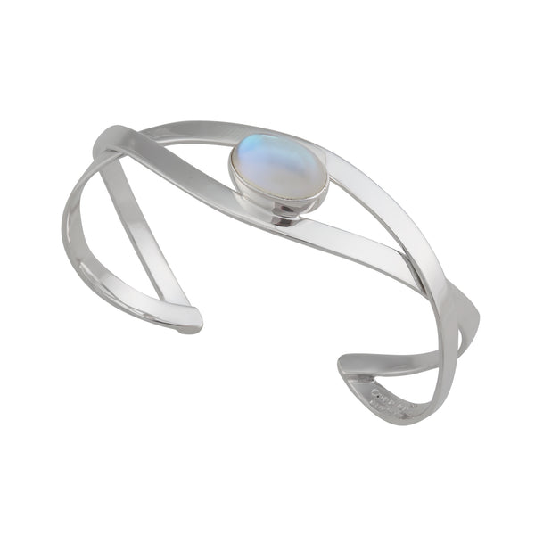 charles albert Sterling Silver Luminite Mini Infinity Cuff Sterling Silver Bracelets + Cuffs