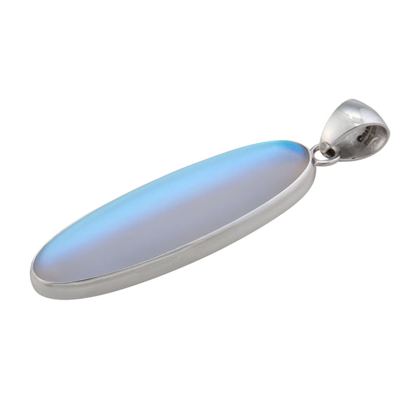 Charles Albert Sterling Silver Luminite Oblong Pendant Sterling Silver Pendants